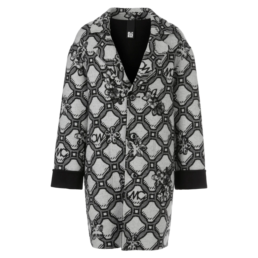 Marc Cain Omkeerbare Jas met Print Gray Dames