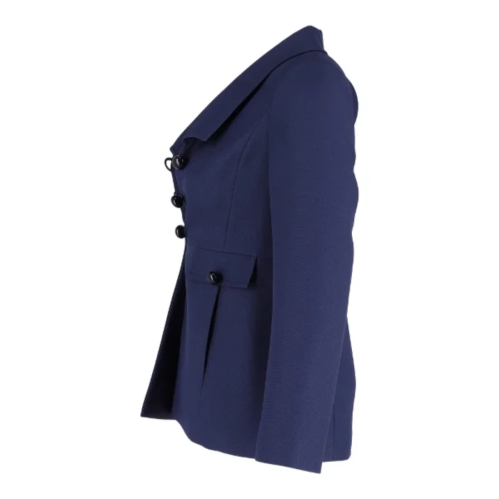 Mulberry Pre-owned Polyester outerwear Blue Dames