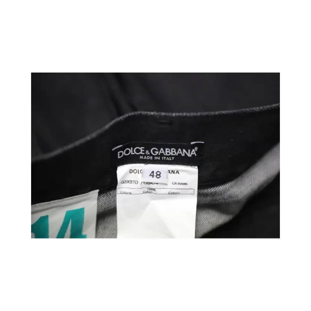 Dolce & Gabbana Pre-owned Cotton jeans Black Heren