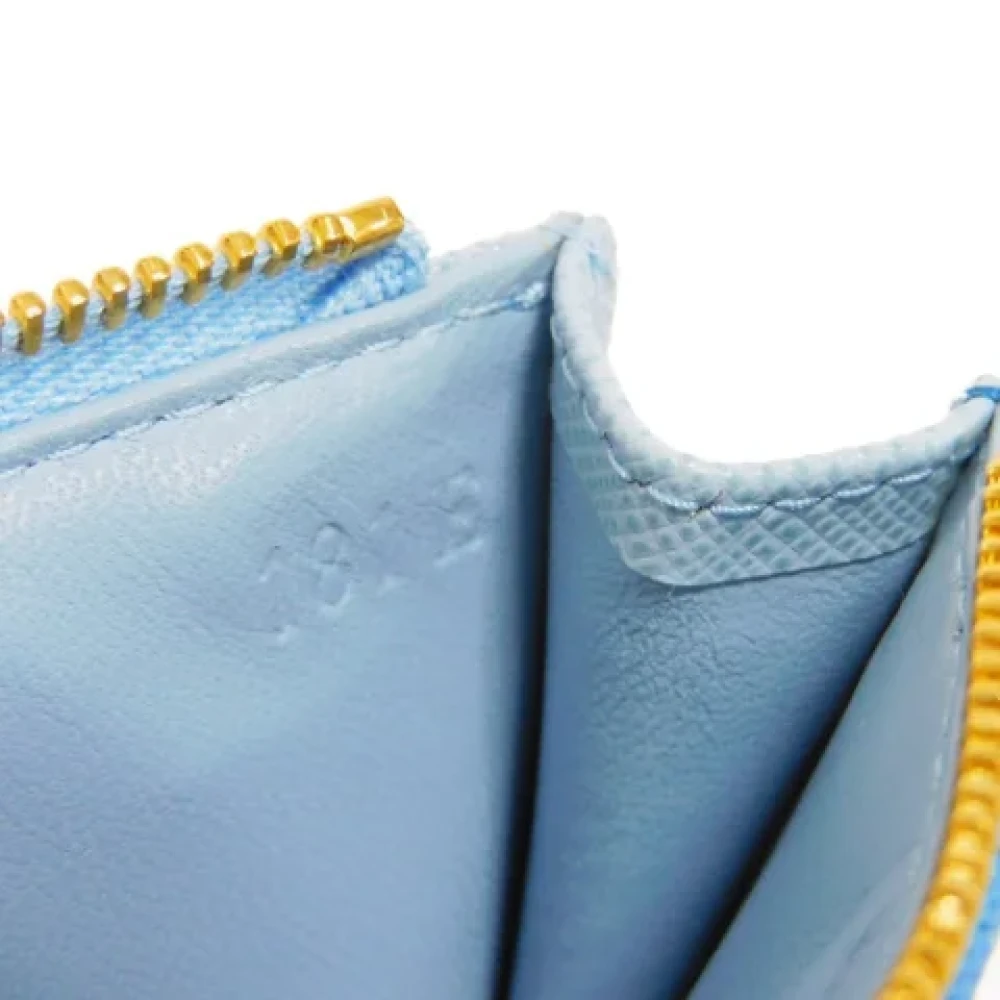 Prada Vintage Pre-owned Fabric wallets Blue Heren