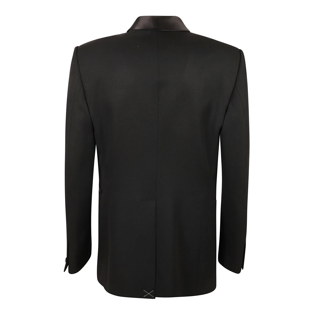 alexander mcqueen Zwarte Half Shawl Kraag Jas Black Heren