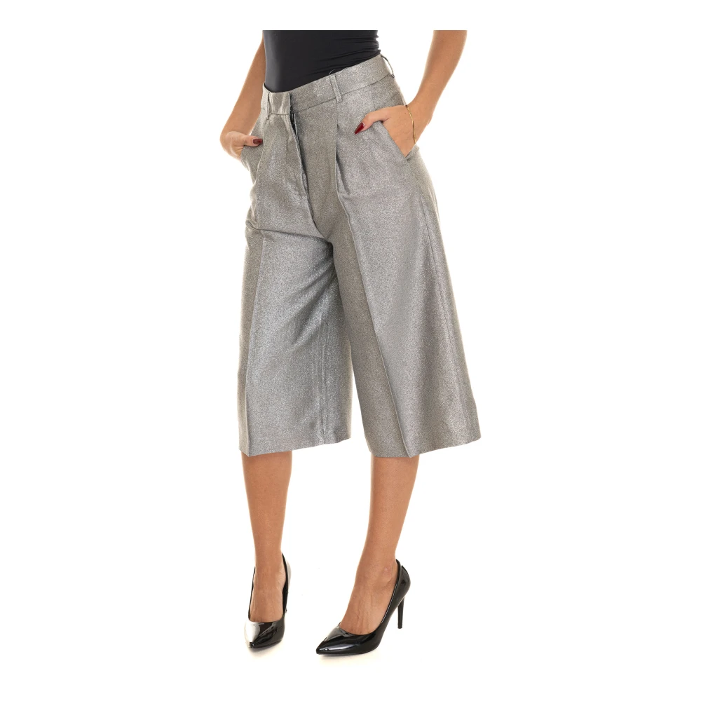 Liu Jo Hoge Taille Wijde Broek met Zakken Gray Dames