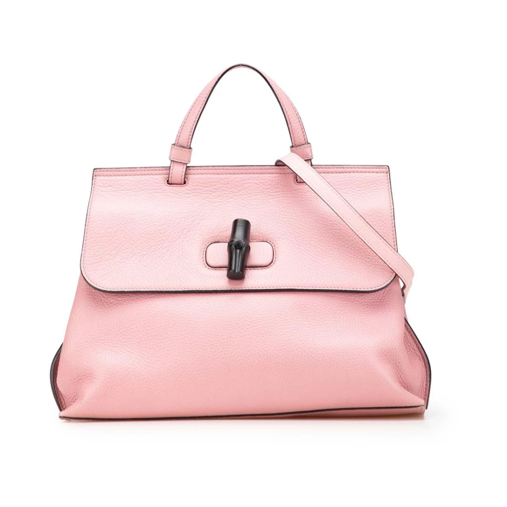 Gucci Vintage Rosa Förägd Topp Handväska