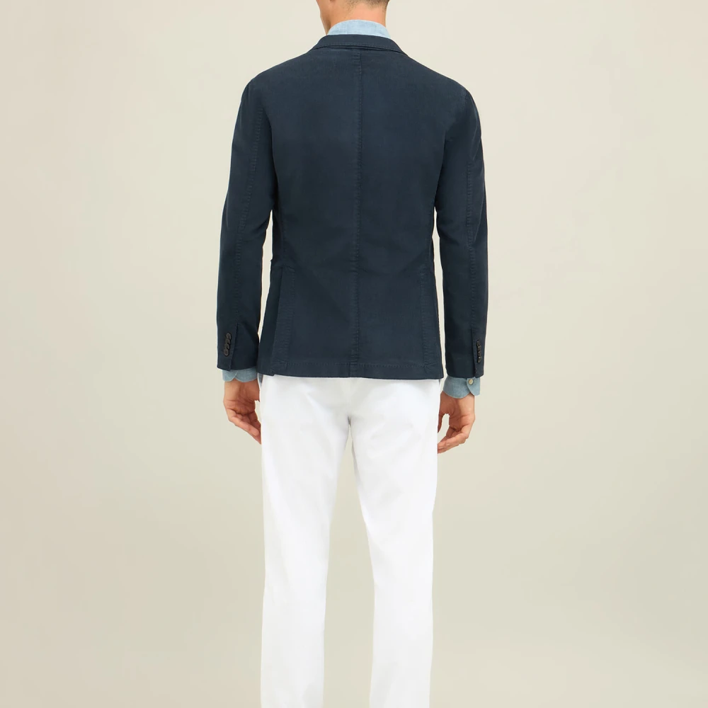 Boglioli Garment Dyed Corduroy K-Jacket Blue Heren