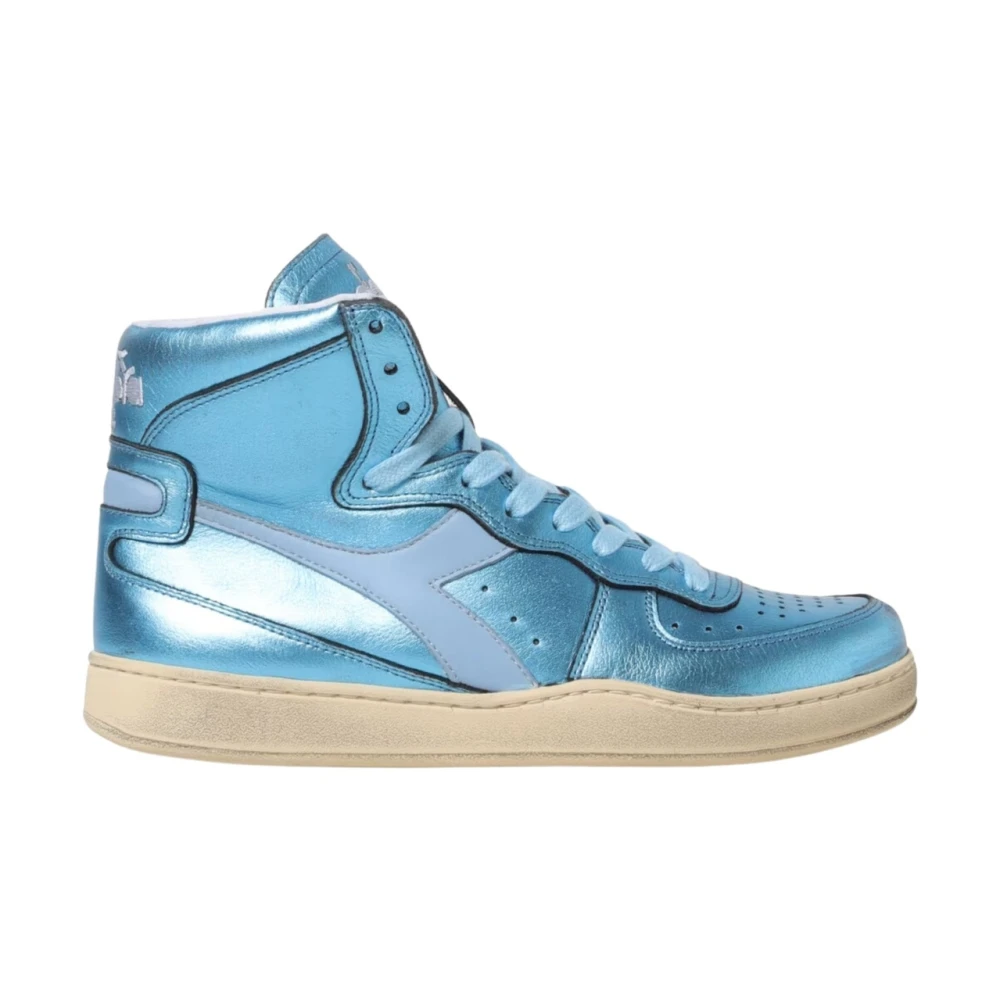 Diadora Metallic Leather Heritage Sneaker Dames Schoenen Blauw