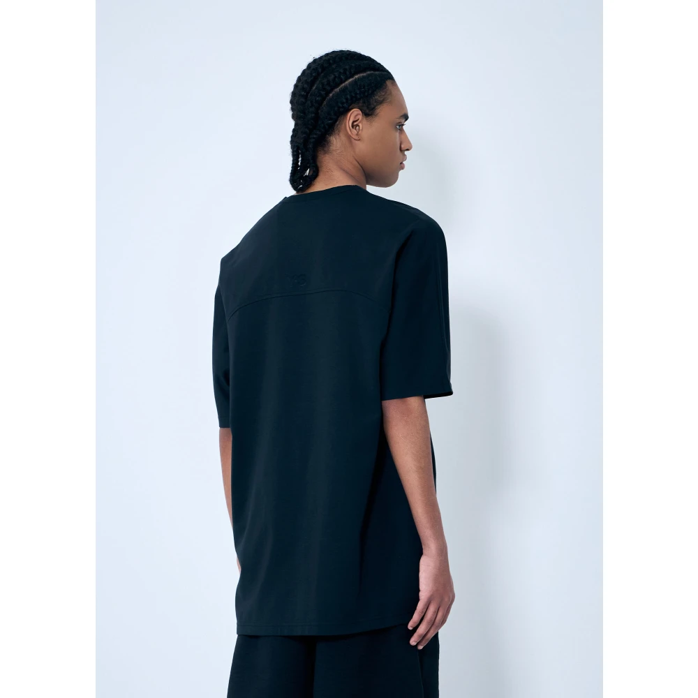 Y-3 Logo Print Crewneck Korte Mouw T-shirt Black Heren