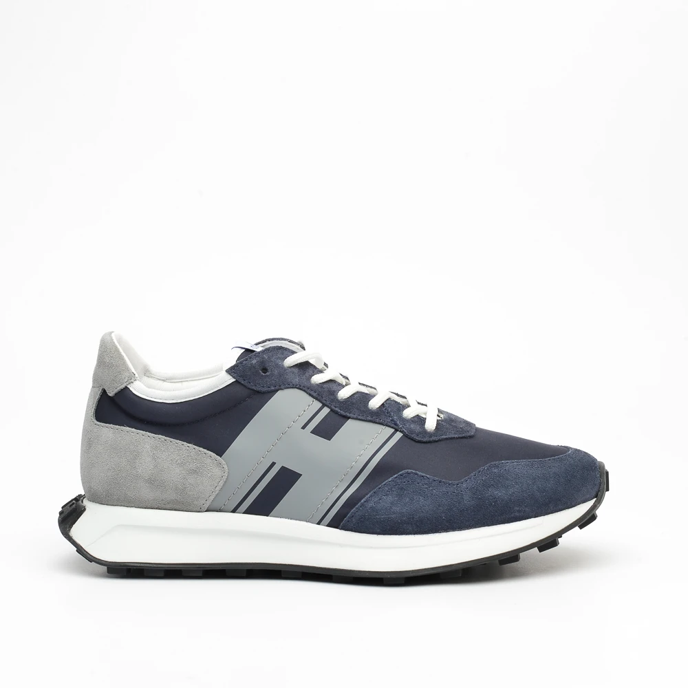 Hogan Blauw en Grijs Suède en Stoffen Sneakers Blue Dames