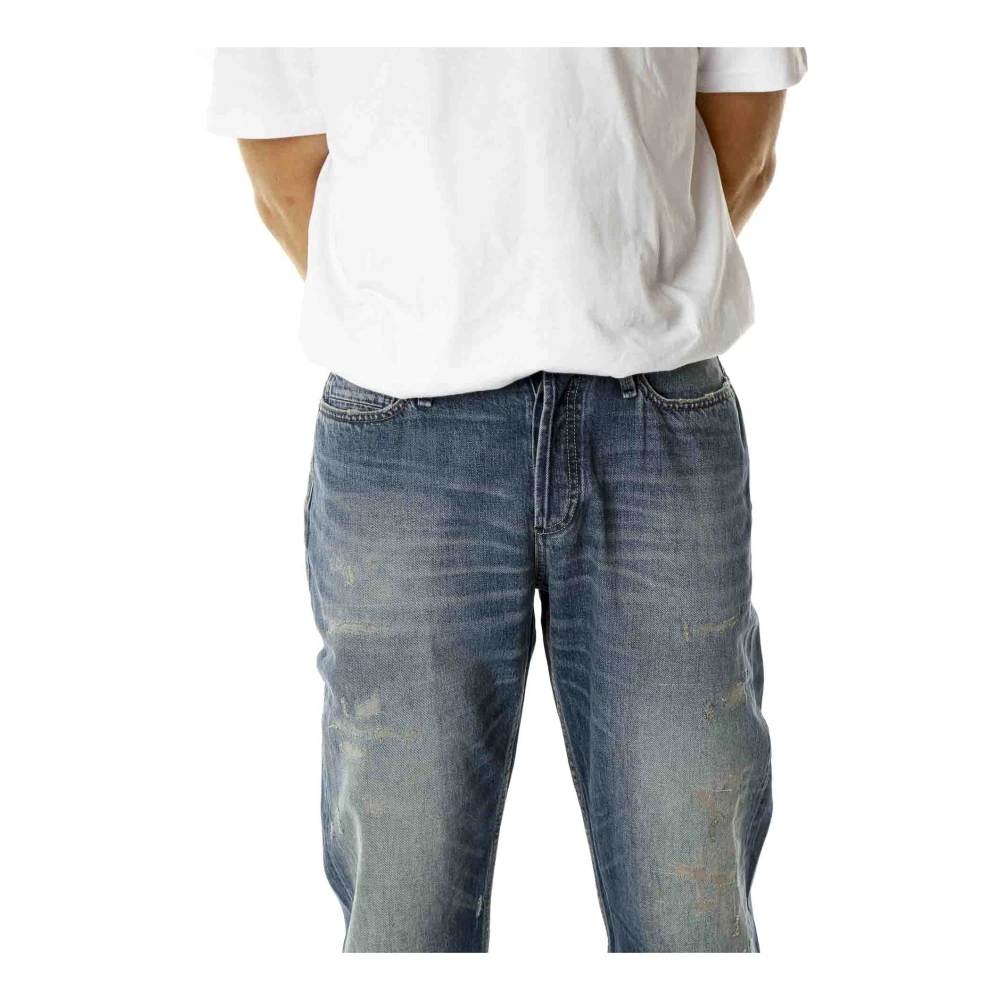 Denham Relaxed Fit Mid Waist Jeans Blue Heren