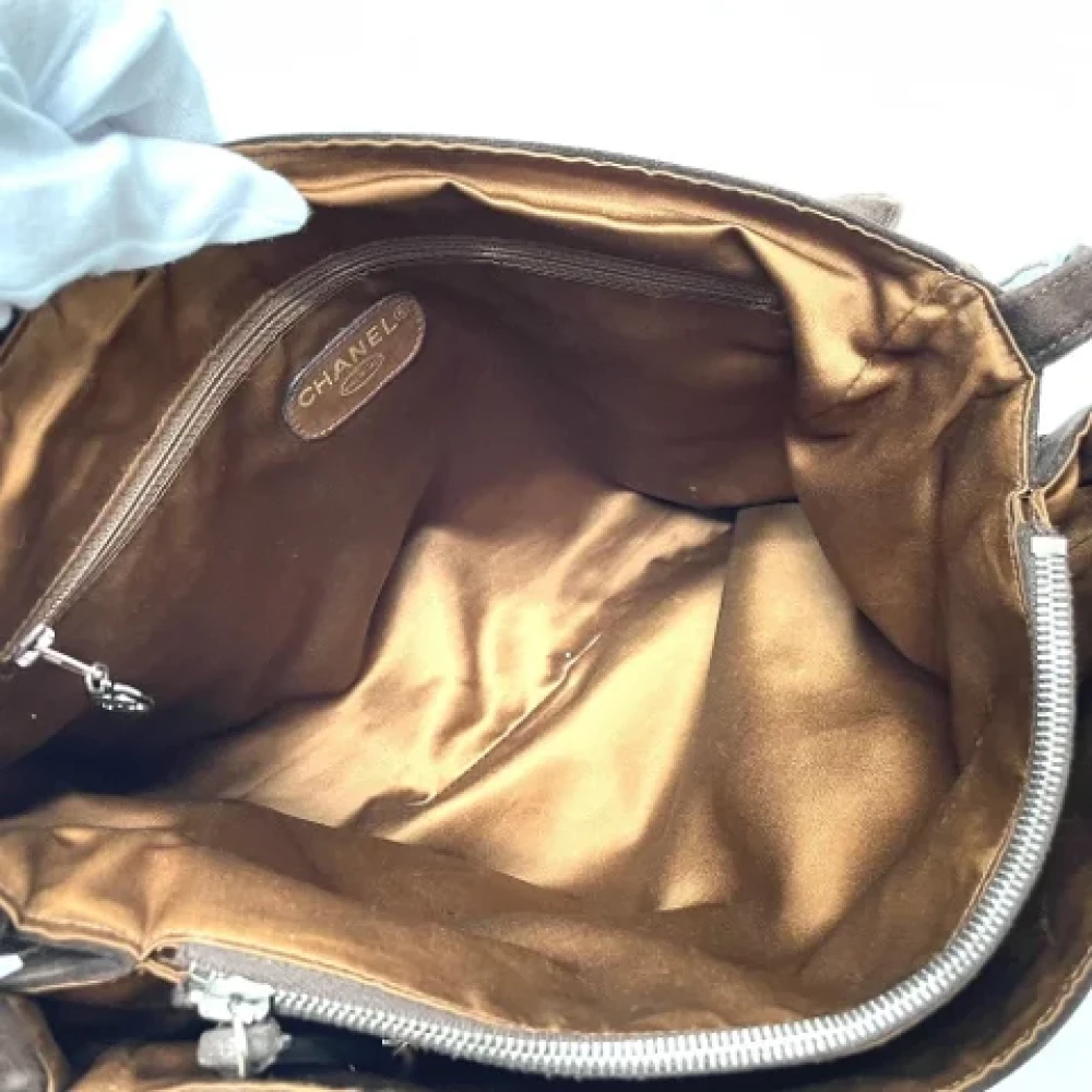 Chanel Vintage Pre-owned Suede chanel-bags Brown Dames
