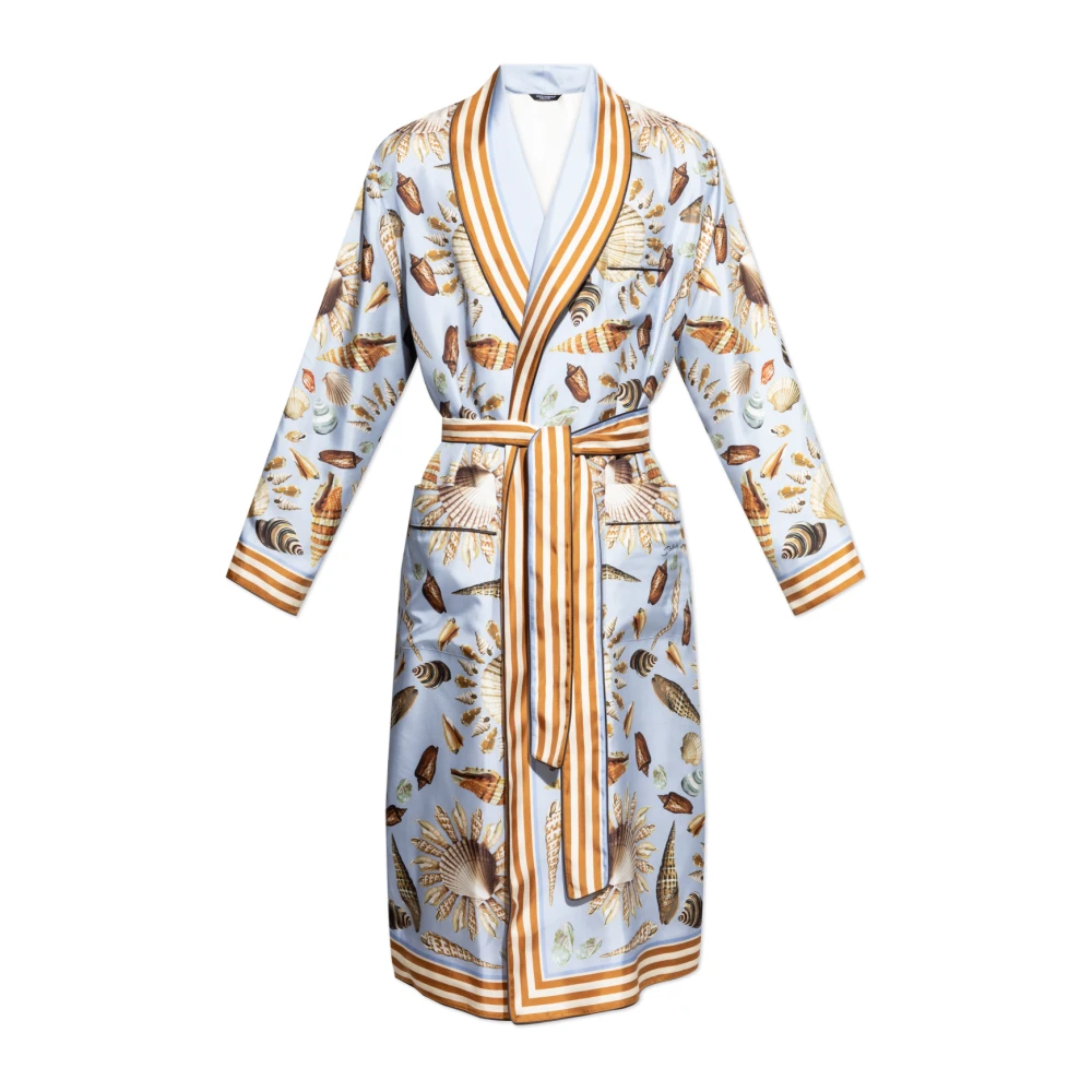 Dolce & Gabbana Herr Multicolor Nattkläder L, Sidenskimono