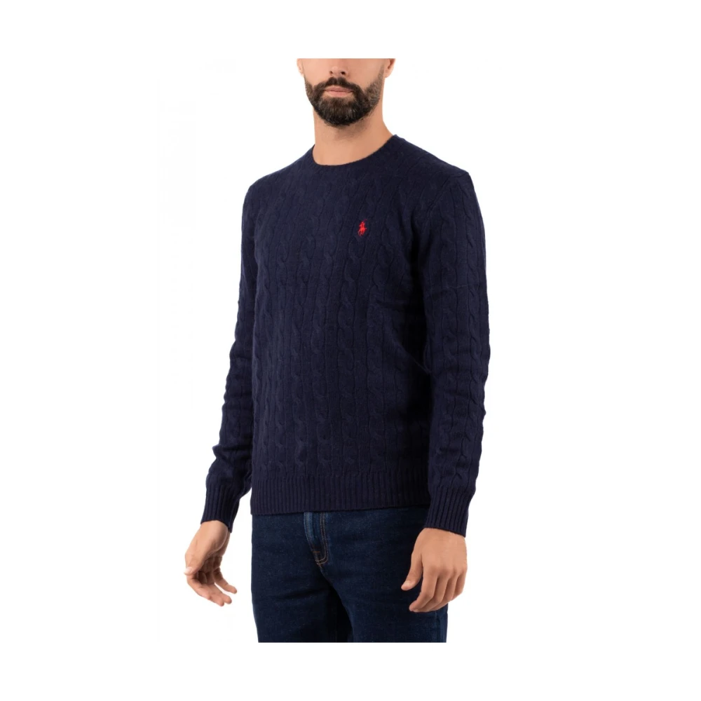 Ralph Lauren Rondgebreide trui Blue Heren