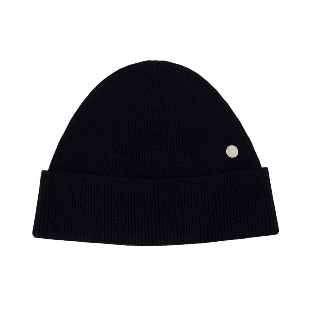 Acne Studios Unisex Nero - Berretto In Lana Con Rivetto - Accessories - One Size