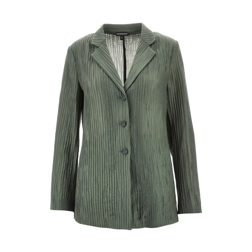 Emporio Armani Vrouw Groente Pleated Blazer