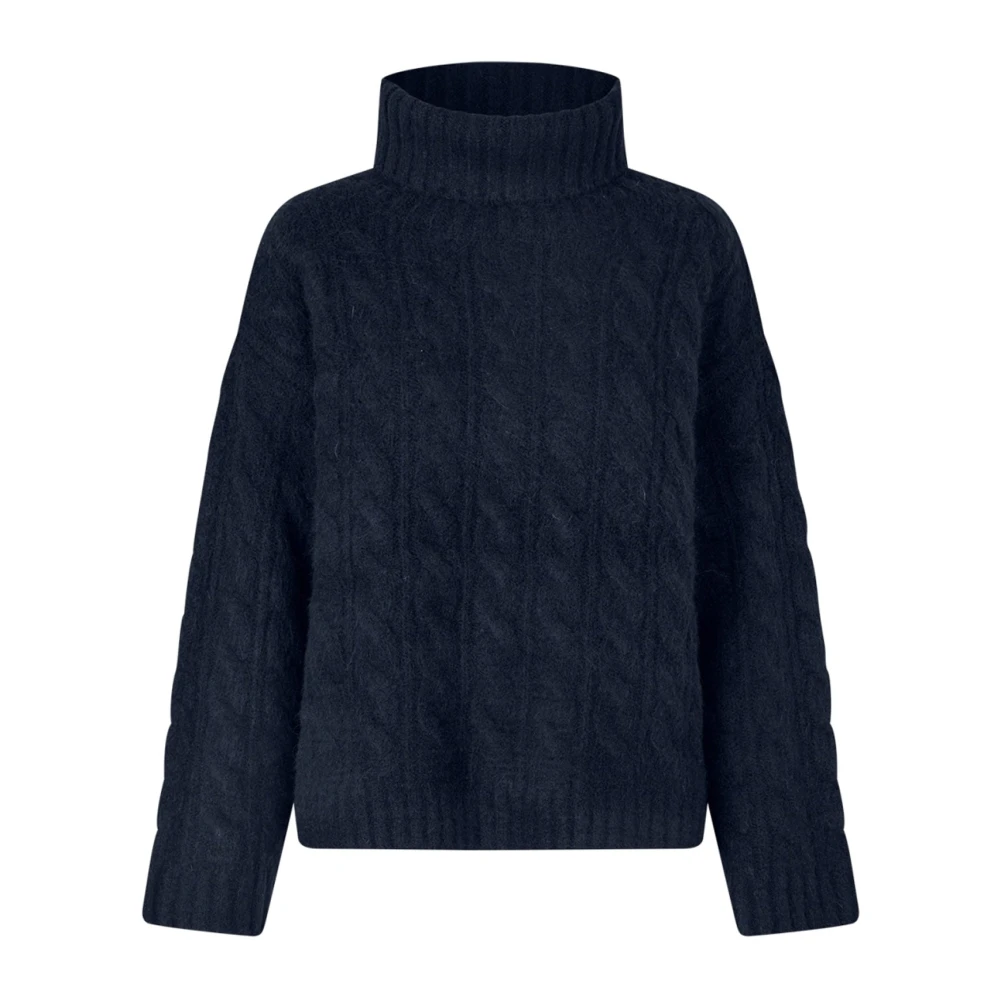 Lollys Laundry Women's Blue Resnoll Knit Jumper Ls - Turtlenecks - L - Knitwear