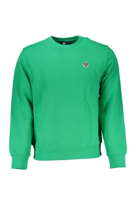 Grön Långärmad Sweatshirt med Logotyp