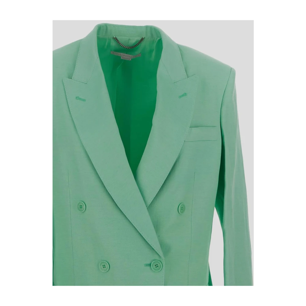 Stella Mccartney Oversized Double-Breasted Jas met Ritssluiting Green Dames