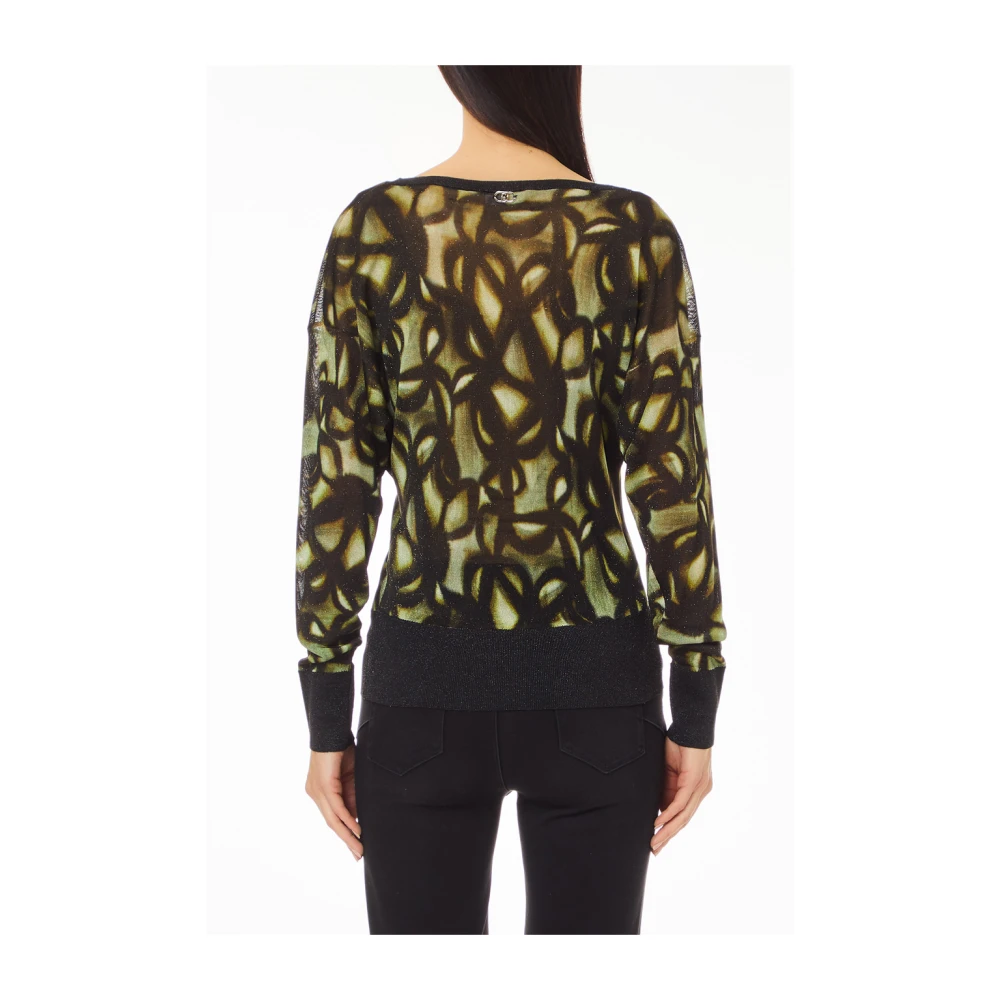 Liu Jo Groene V-hals Trui Trendy Mode Multicolor Dames