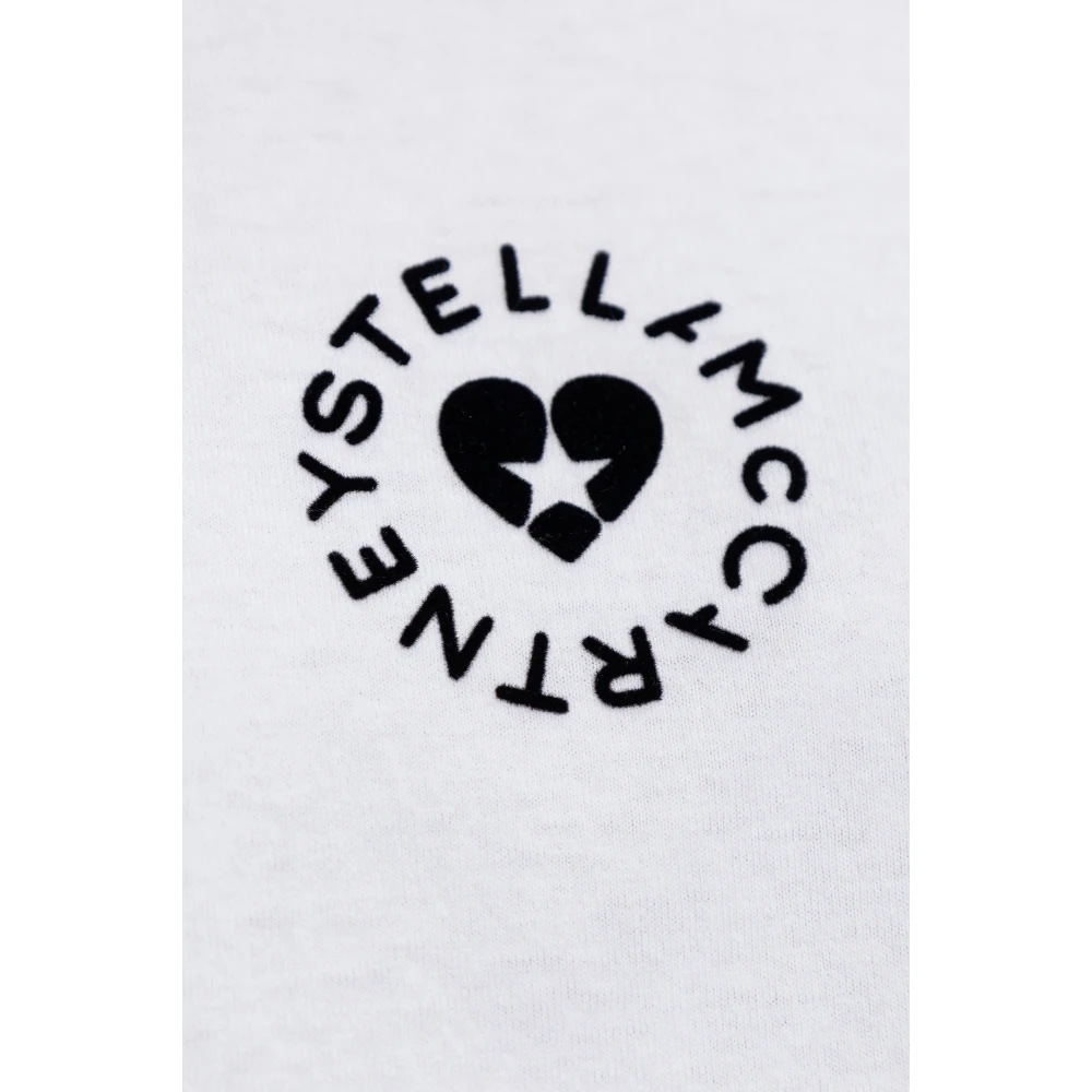 Stella Mccartney T-shirt met logo White Dames