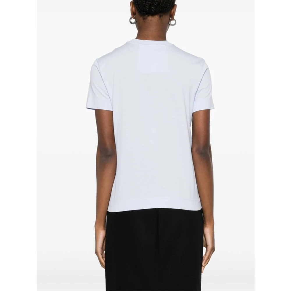 Givenchy Blauw Baby Logo Geborduurd Slim T-shirt Blue Dames
