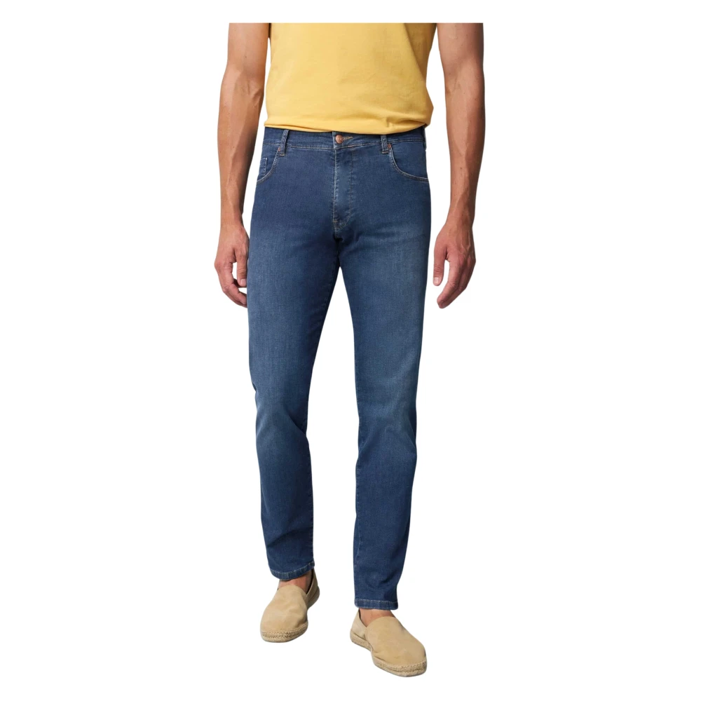 Meyer Slimme Denim Jeans met Super-Stretch Blue Heren