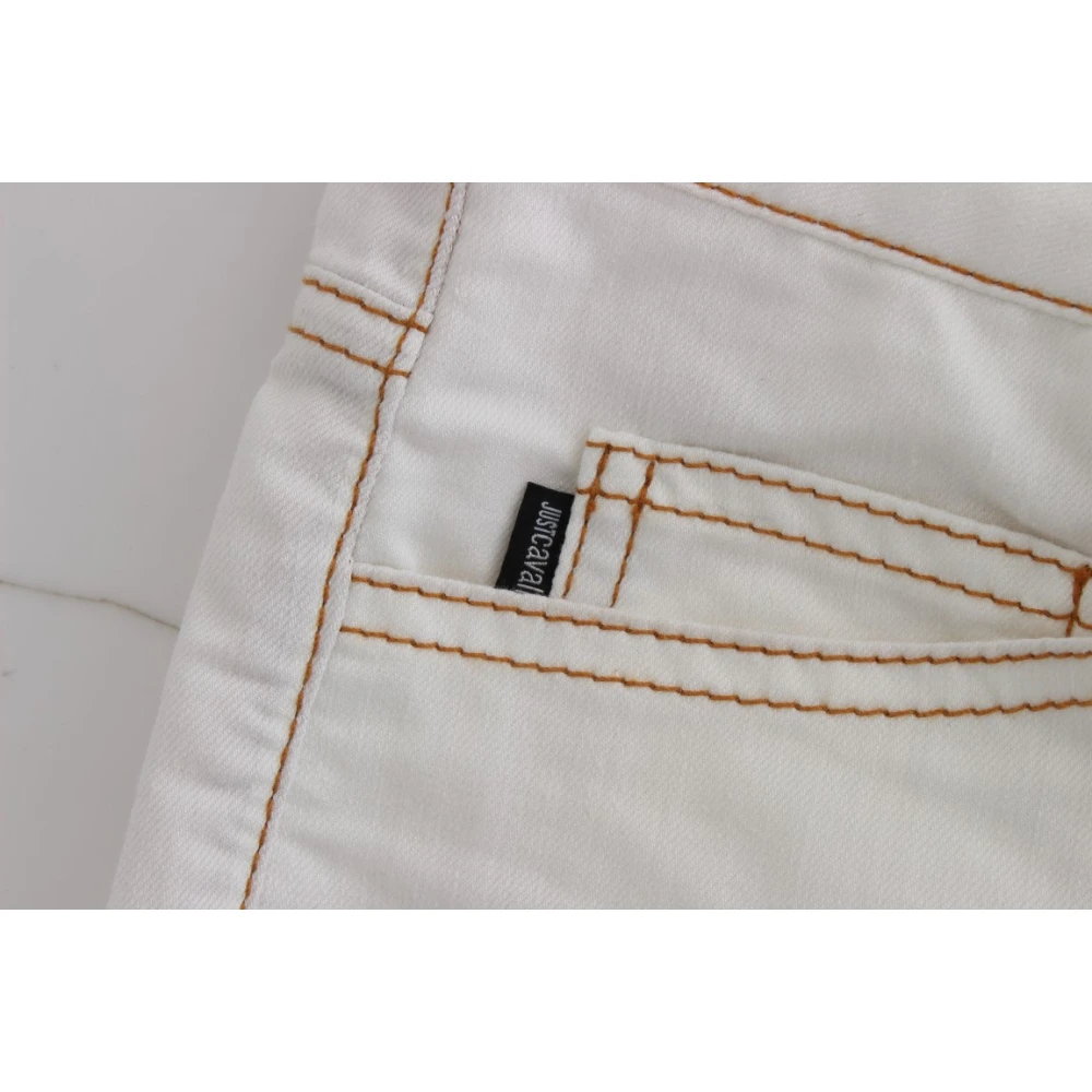 Roberto Cavalli Slim Fit Denim White Dames