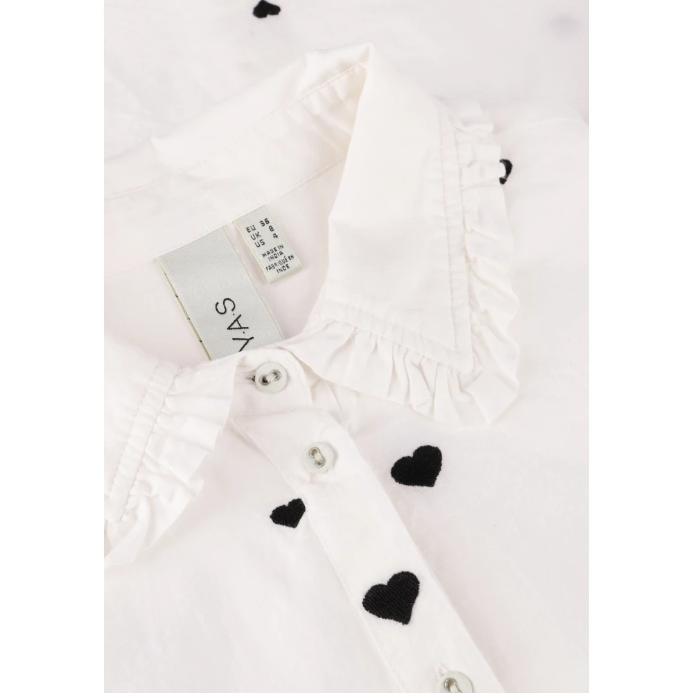Y.A.S Elegante witte blouse met lange mouwen White Dames