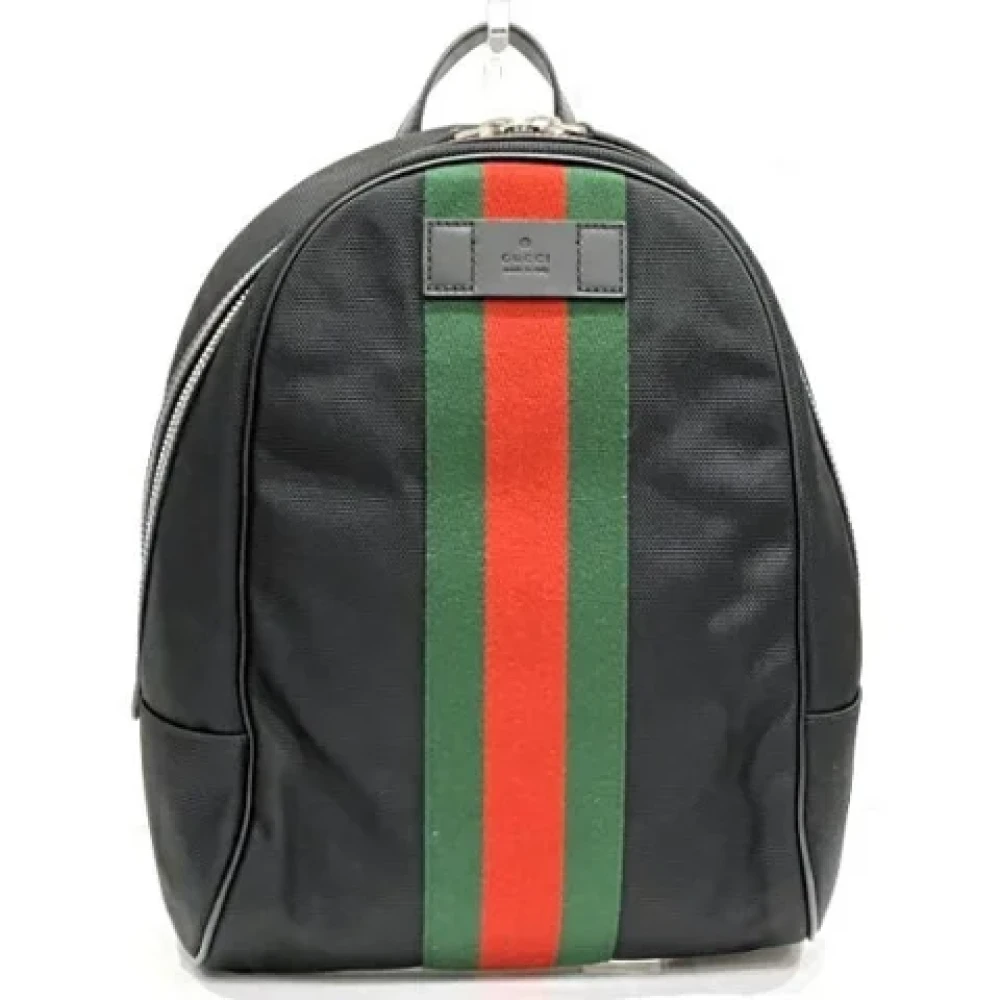 Gucci Vintage Pre-owned Canvas backpacks Black Dames