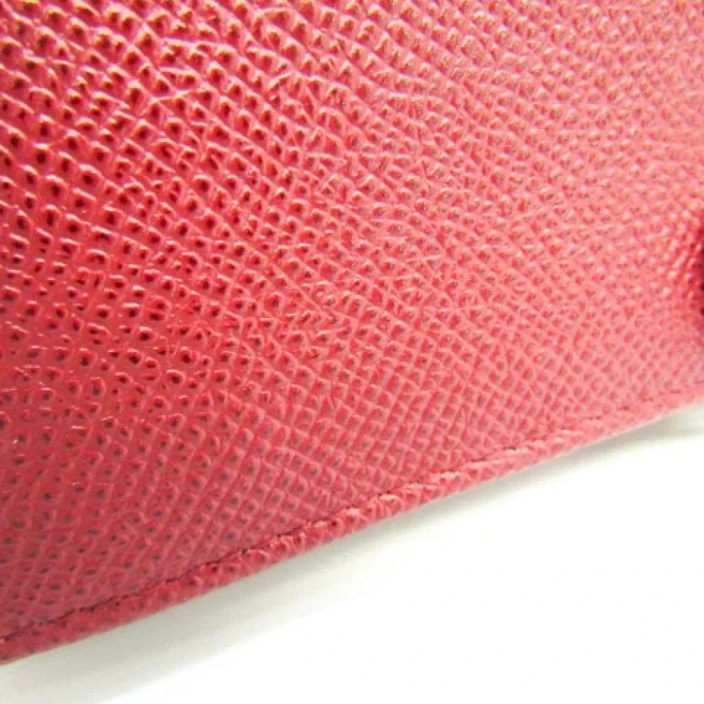 Bvlgari Vintage Pre-owned Leather wallets Red Dames