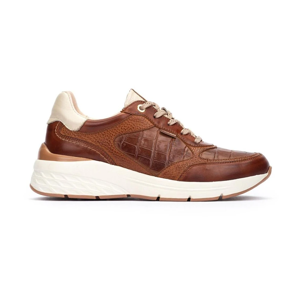Pikolinos Bruine leren damessneaker Dames Schoenen