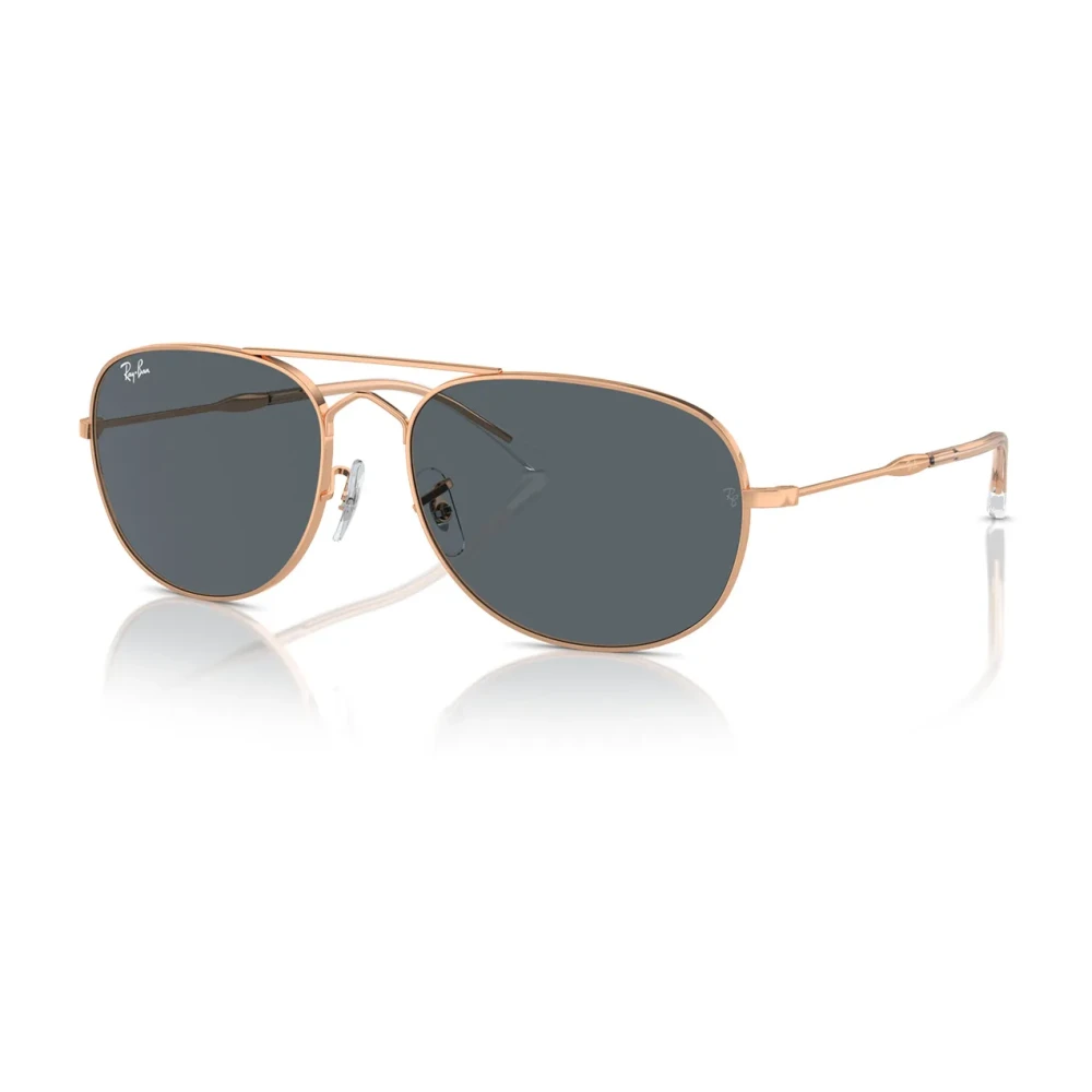 Ray-Ban Unisex Yellow Sunglasses, 57 Mm, Classic Pilot Sunglasses With Rose Gold Frame