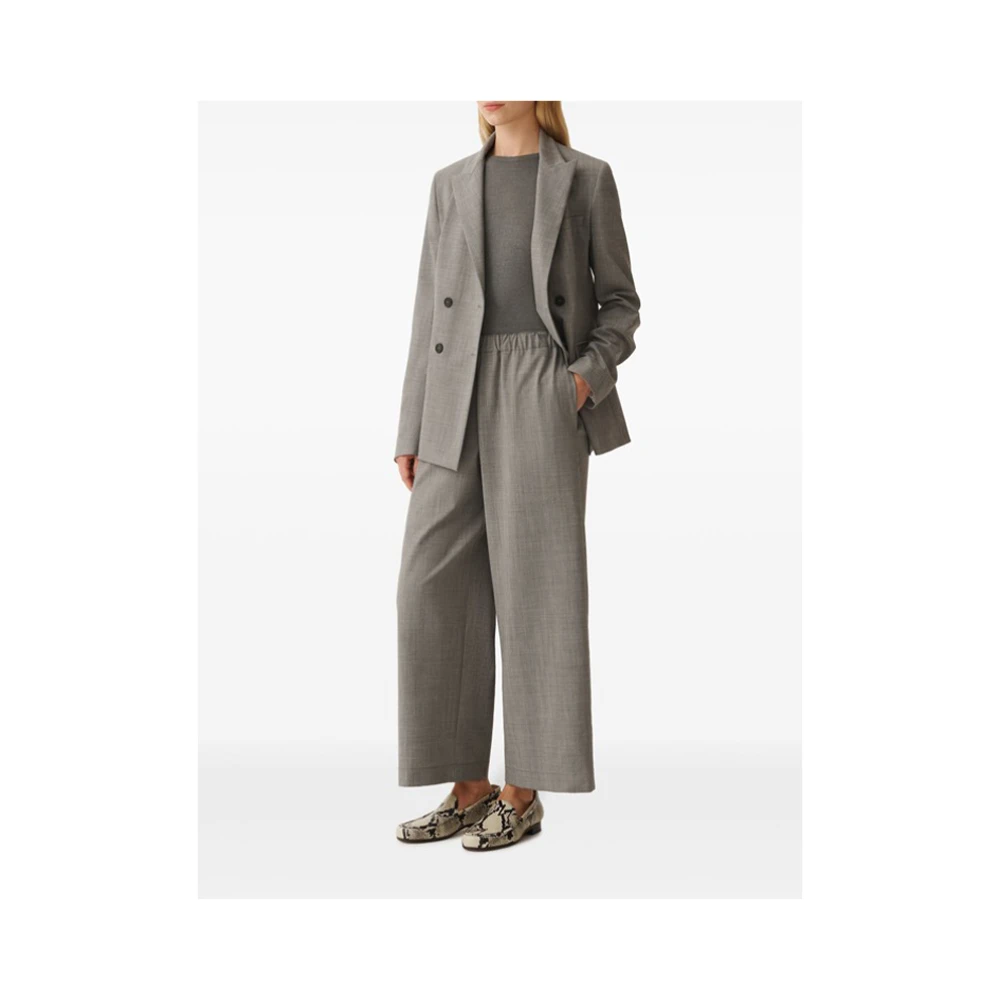 Fabiana Filippi Grijze Peak Lapel Blazer Gray Dames