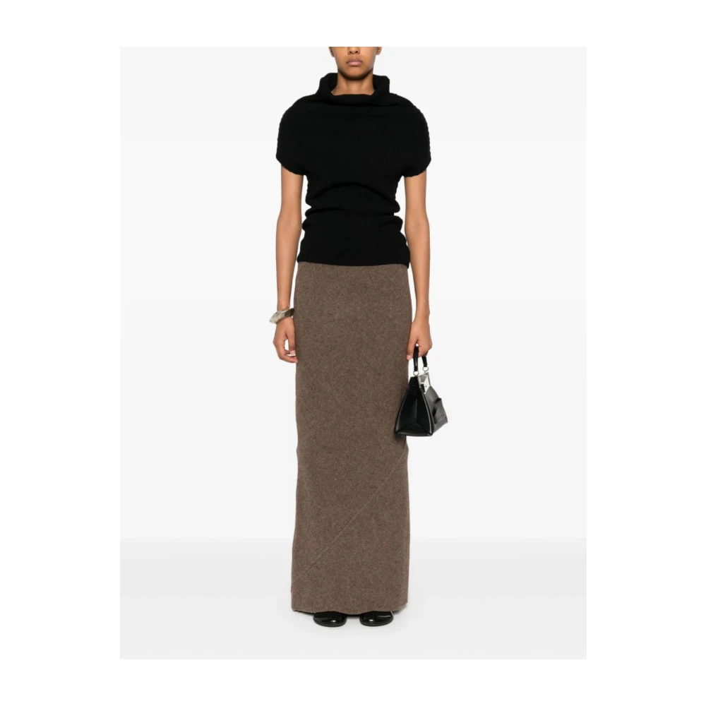 Rick Owens Mouwloze wollen trui Black Dames