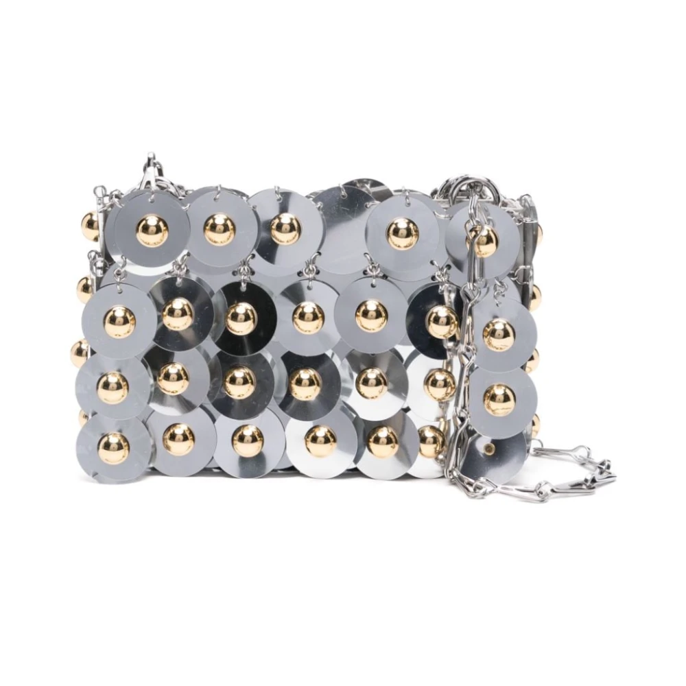Paco Rabanne Zilveren Clutch Tas Gray Dames
