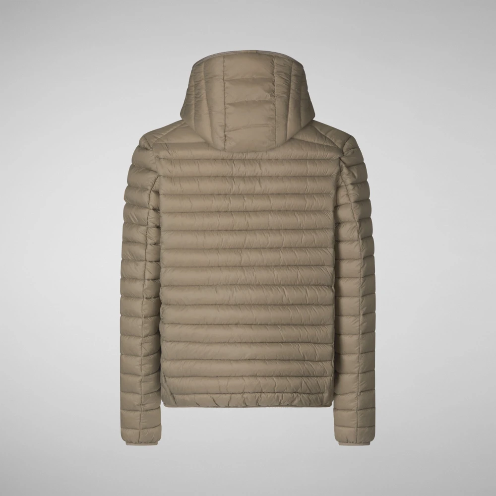 Save The Duck Hooded Puffer Jacket Beige Heren