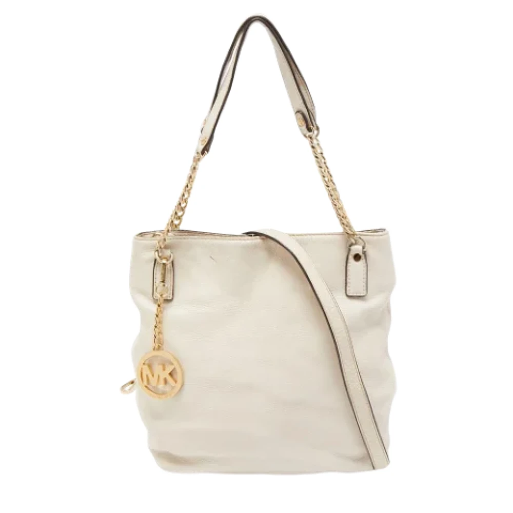 Michael Kors Pre-owned Leather shoulder-bags Wit Dames