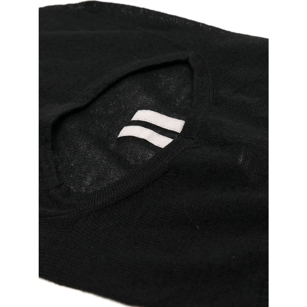 Rick Owens Balaclava met Geribbelde Onderkant Black Heren