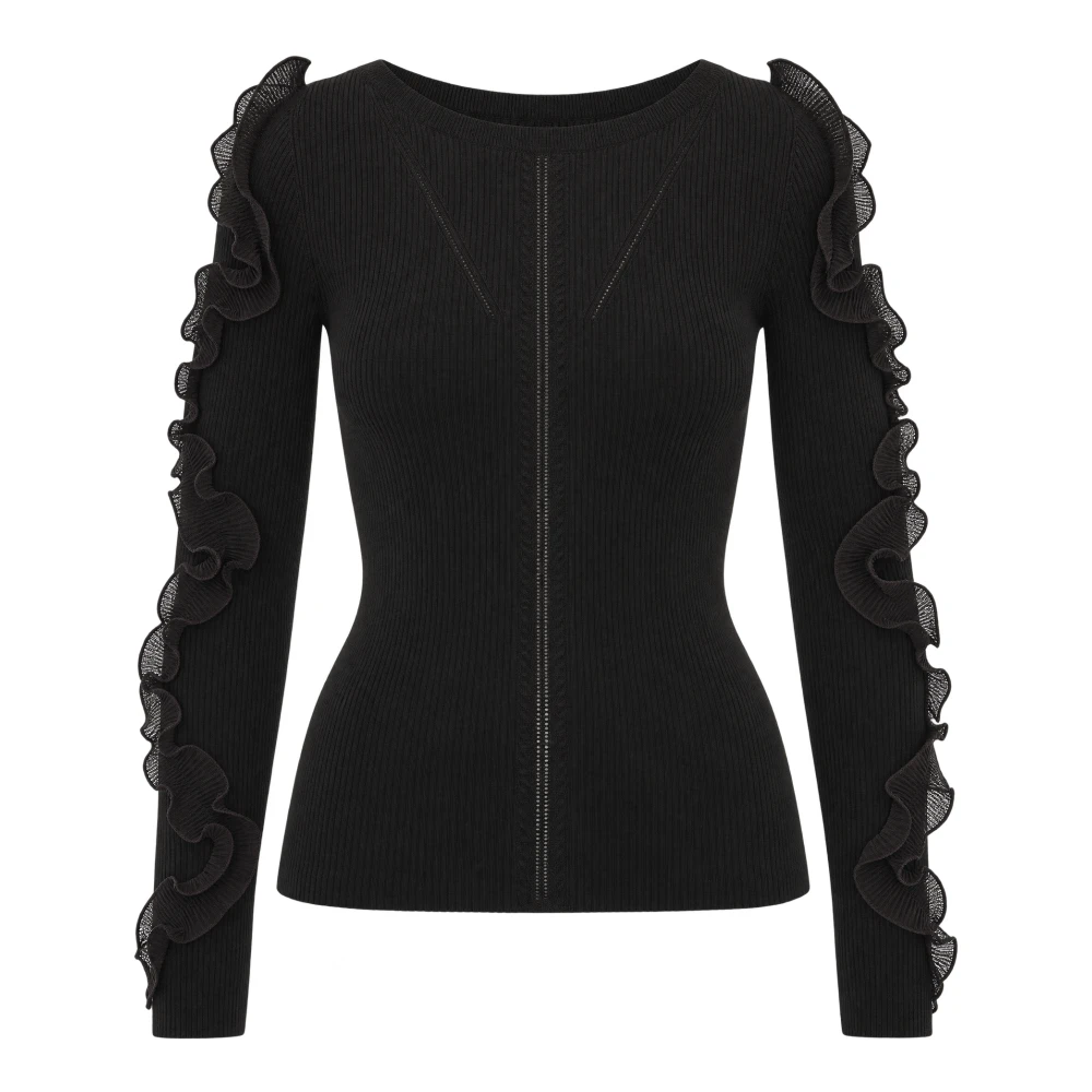 Liu Jo Donna Nero - Maglia Girocollo - Knitwear - S