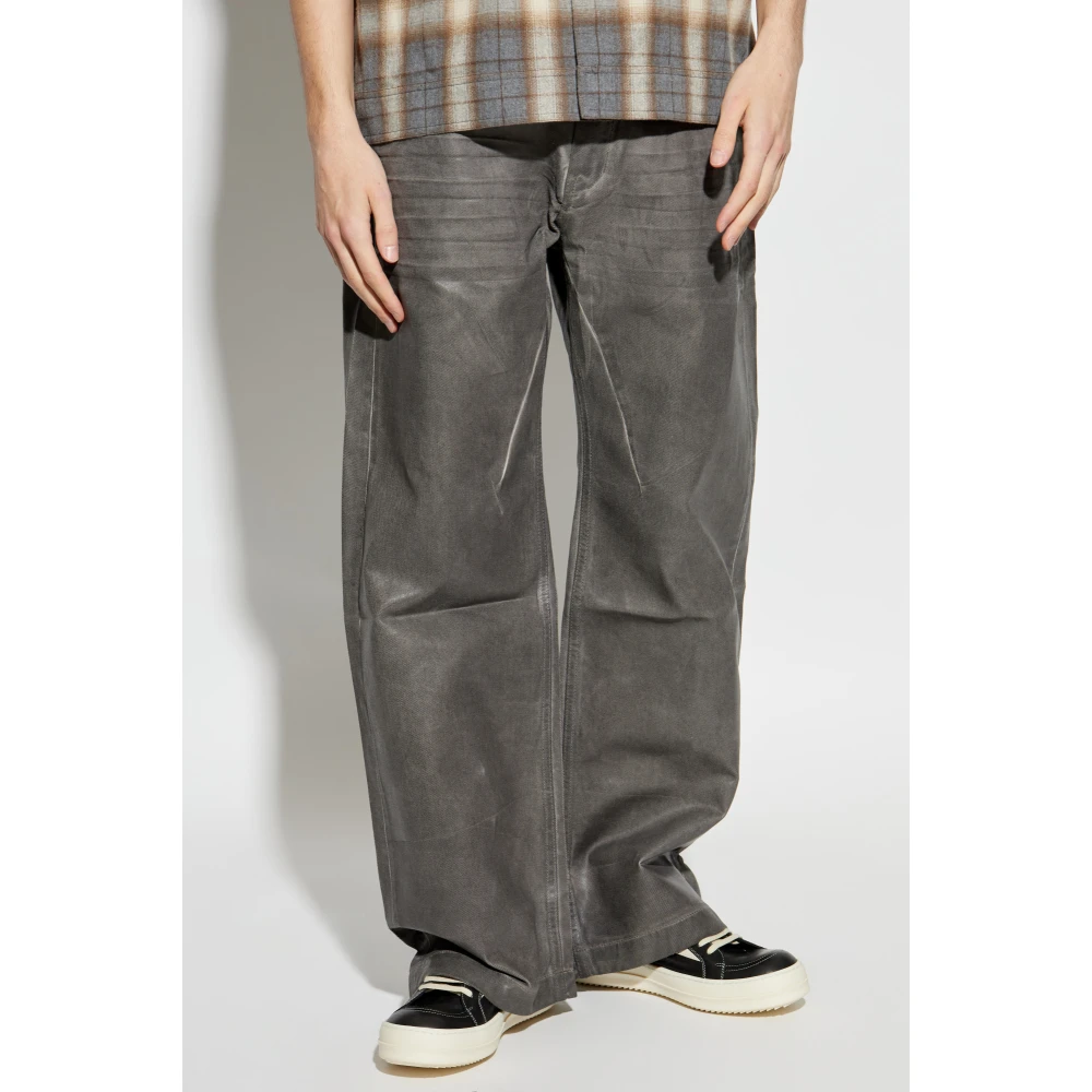 Rick Owens Geth Denim Jeans Gray Heren