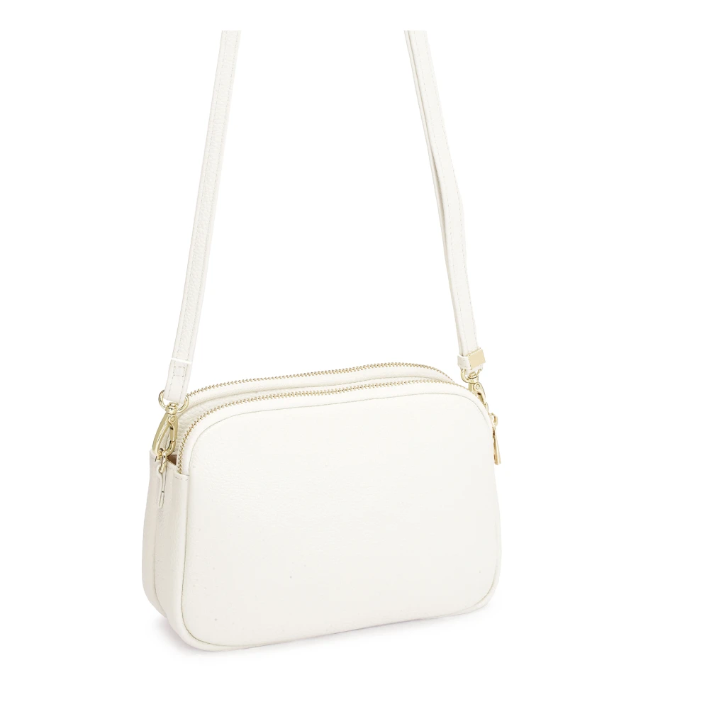 Kazar Kleine leren handtas met ruim interieur White Dames