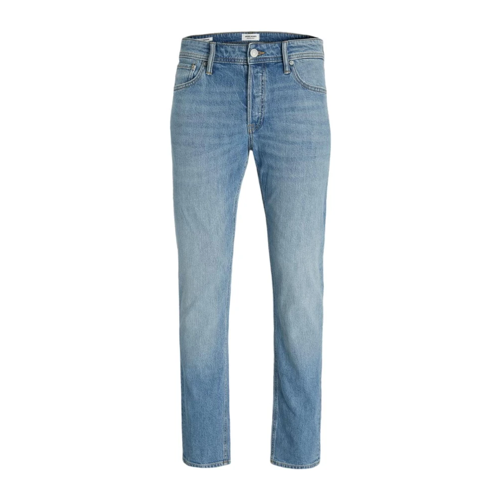 Jack & Jones Jjimike Tapered Jeans - Male - Straight Fit Jeans - Blue - W34 L32 - Jeans