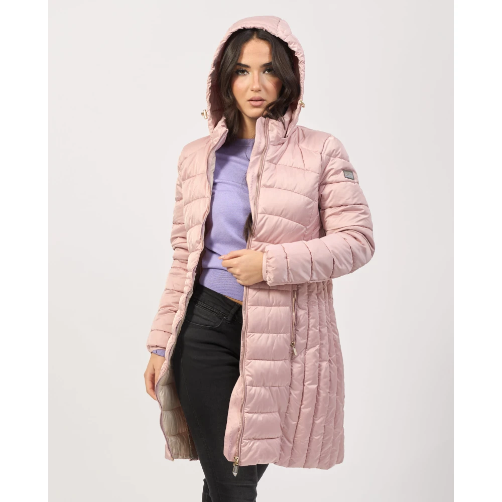 YES ZEE Roze Gewatteerde Hoodiejas Pink Dames