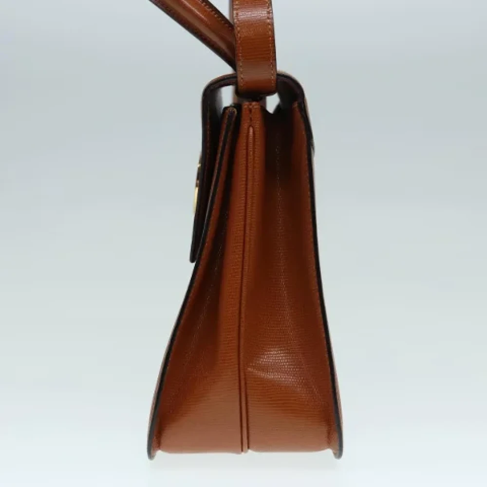 Celine Vintage Pre-owned Leather handbags Brown Dames