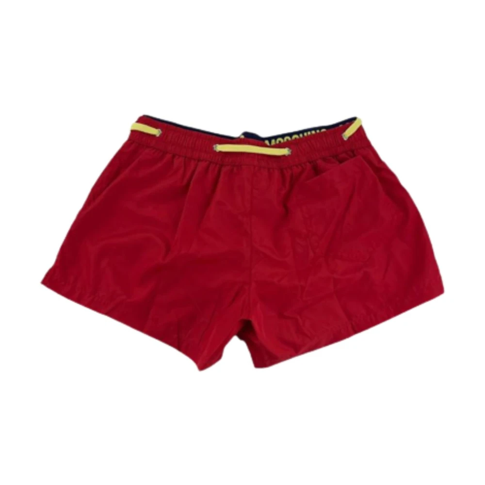 Moschino Heren Zwemkleding Stijlvol Logato Groffato Red Heren