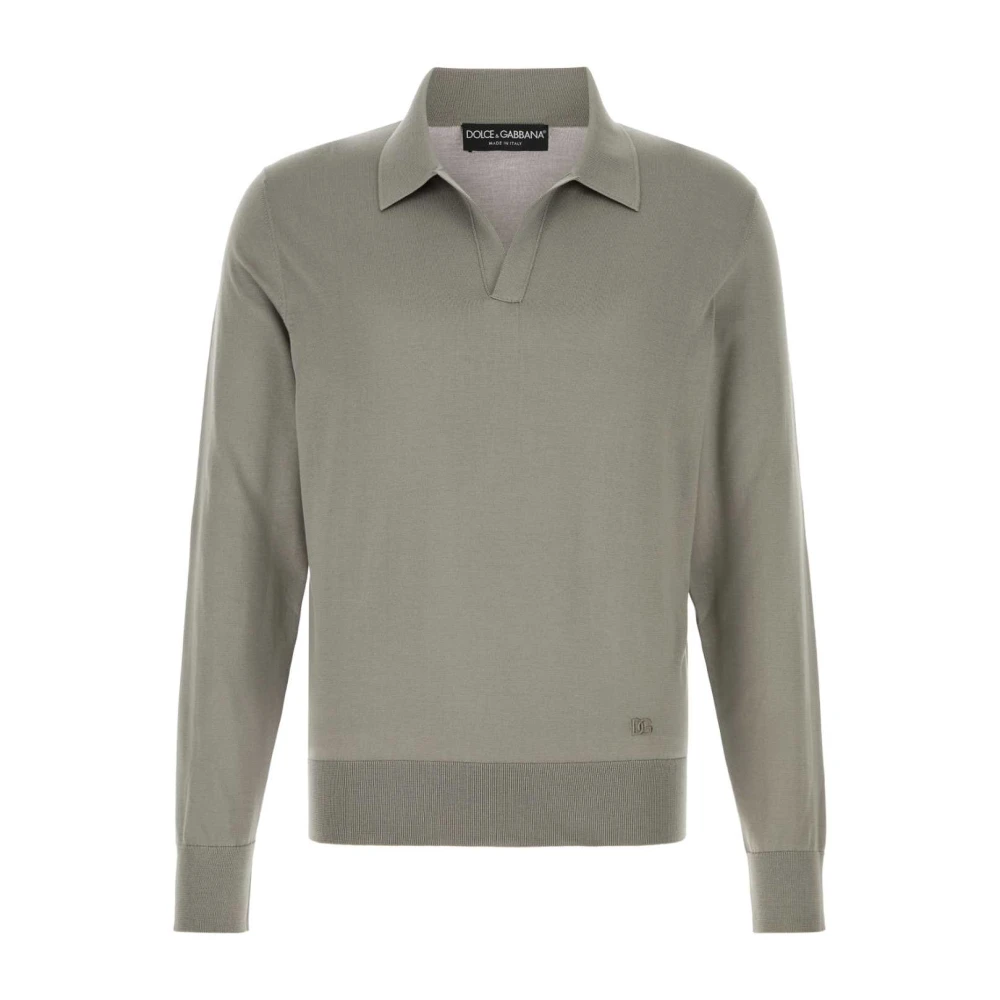 Dolce & Gabbana Men's Gray Polo Shirts, L, Polo
