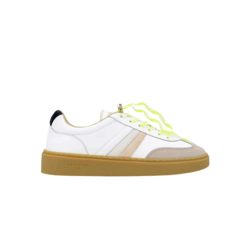 Serafini Leren sneaker met logodetails Dames Schoenen Wit