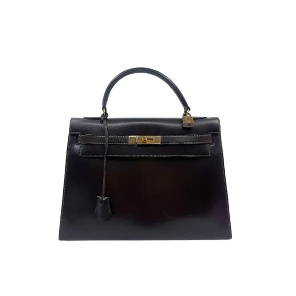 Hermès Vintage Pre-owned Leather handbags Brown Dames