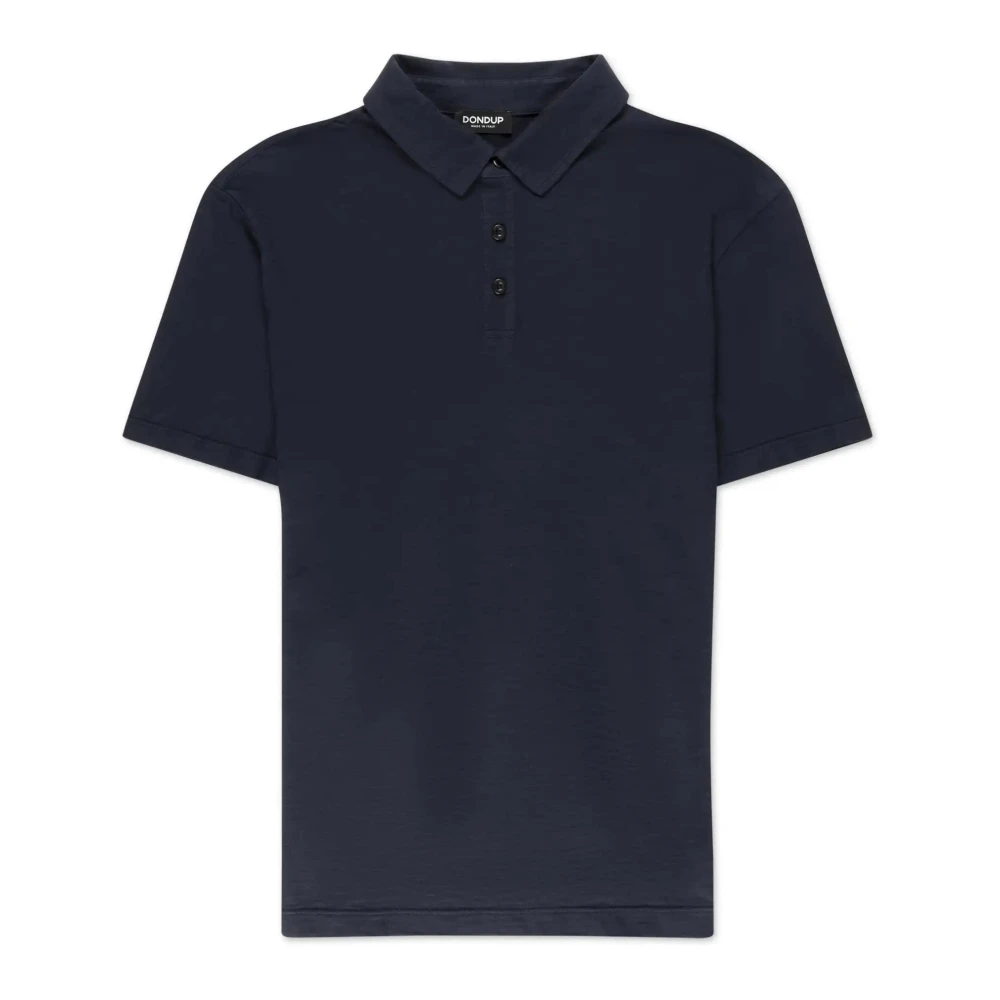 Dondup Navy Flame Katoenen Polo Shirt Blue Heren