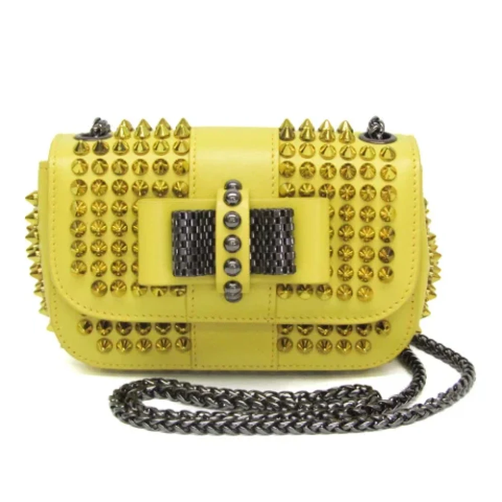 Christian Louboutin Pre-owned Leather shoulder-bags Yellow Dames