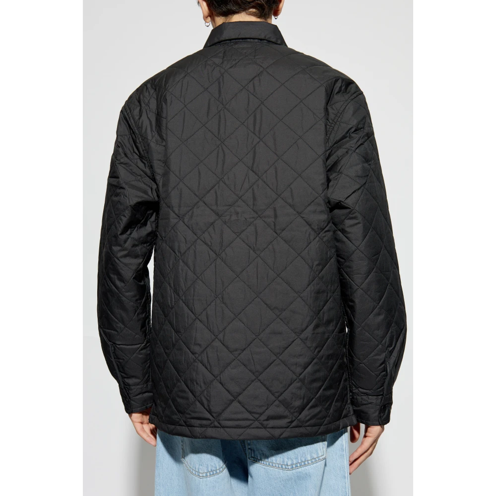 Carhartt WIP Gewatteerd jack met logopatch Black Heren