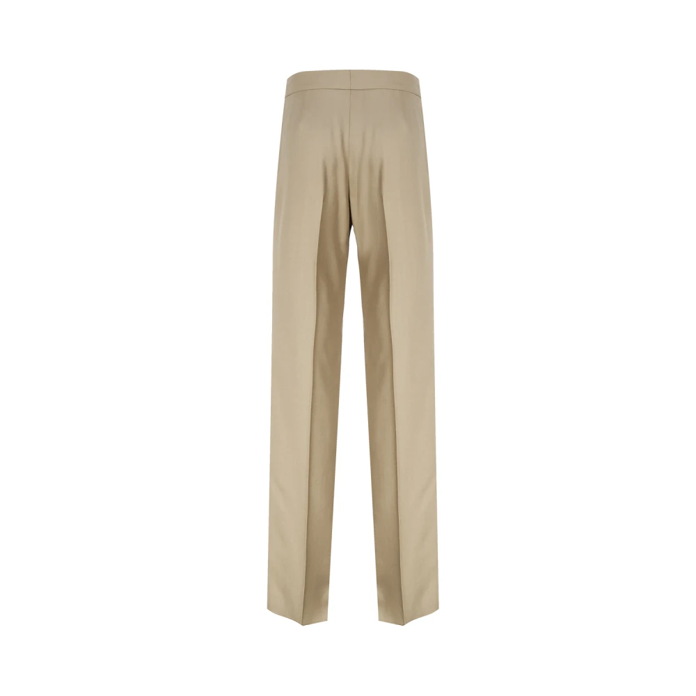 Stella Mccartney Groene Straight Broek Beige Dames